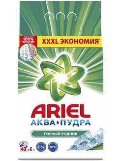 Стиральный порошок Автомат Горный родник, 40 стирок, 6 кг Ariel 244839029 купить за 843 ₽ в интернет-магазине Wildberries